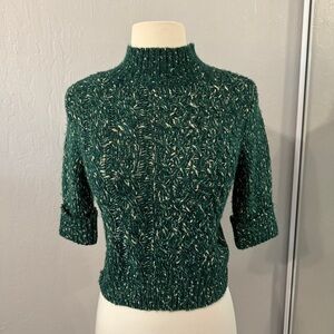 Green Sweater w/ 3/4 Length Sleeves